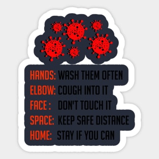 Virus Survival Tips Sticker